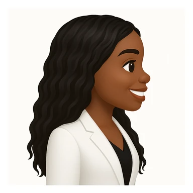 turn the second man in emoji style of the 1st image, match the facial features and match dressing style of the 2nd image, she is wearing white suit side pose sticker