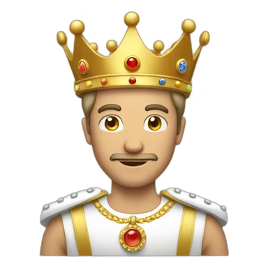 Men in crown using phone sticker