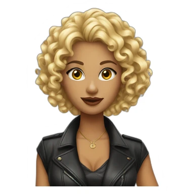 curly-blonde-miss-leather-dress sticker