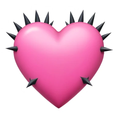 pink heart with thorns sticker