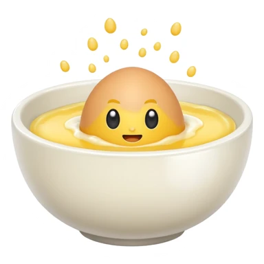 beaten egg in a bowl sticker