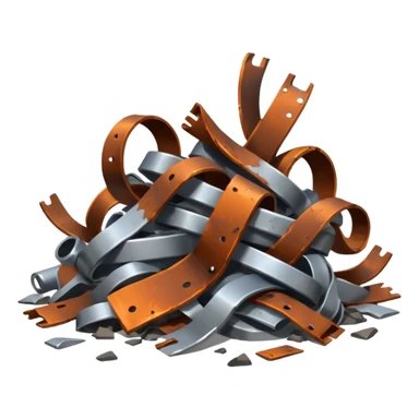 metal debris from the plane sticker