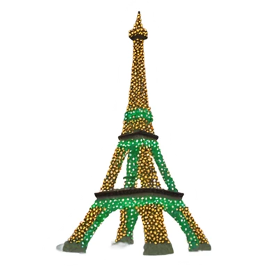 Eiffel tower wrapped in Christmas lights  sticker