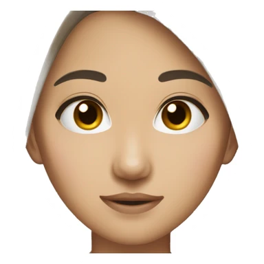 Asian girl brown hair black eyes sticker