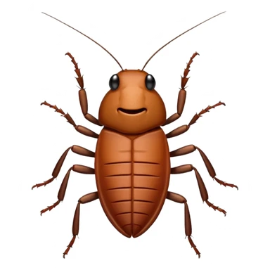 cartoon cockroach waving sticker