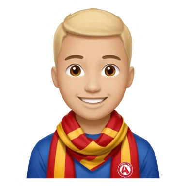 sports Fan with Team Scarf sticker