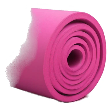 Pink half rolled out yoga mat sticker