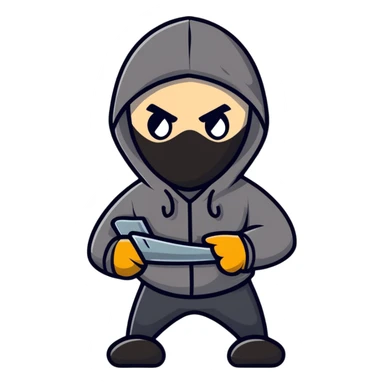 burglar character sticker