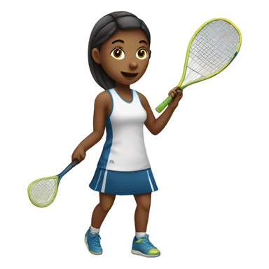 Girl playing squash sticker