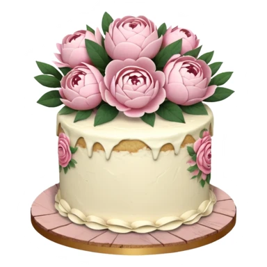 floral cake rustic  sticker