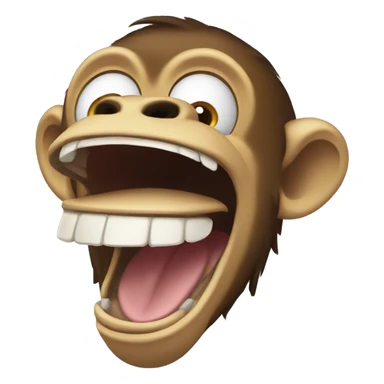 horse monkey hybrid laughing sticker