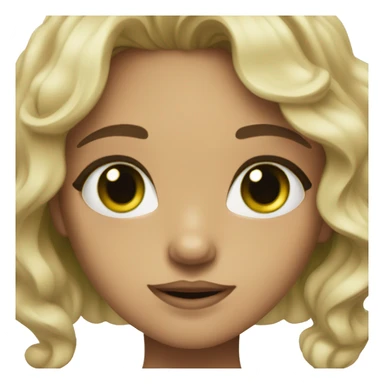 Girl with black sort of wavy hair green eyes and tanish skin sticker