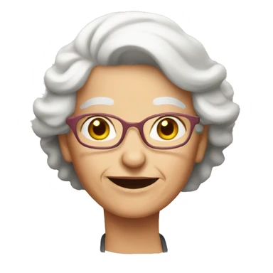 make an old lady with red hair sticker