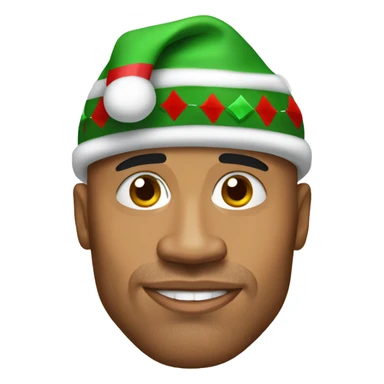 Dwayne Johnson wearing a Christmas hat  sticker