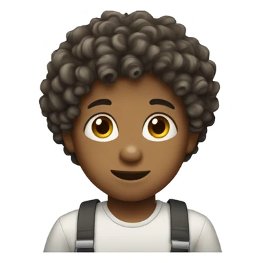 Little boy with curly hair  sticker