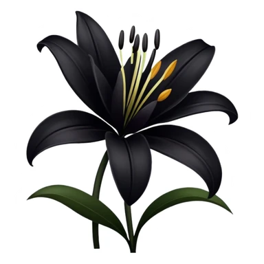 black lily sticker