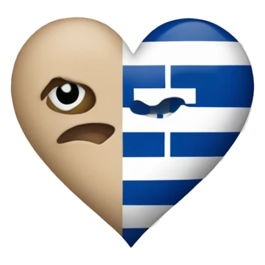 greece heart  sticker