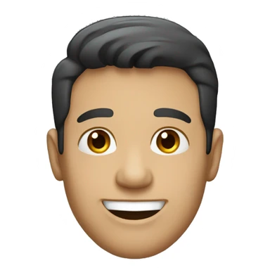 happy male portrait in black shirt sticker