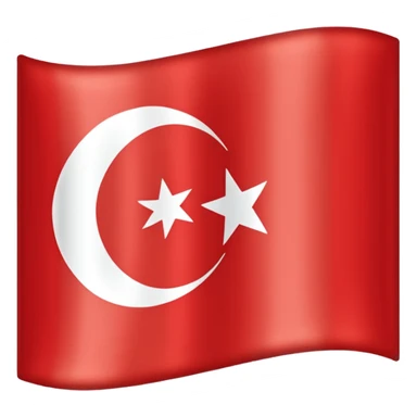 Turkish flag in light blue sticker