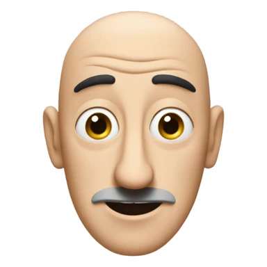 Gru from despicable me. short round man with long pointy nose. sticker