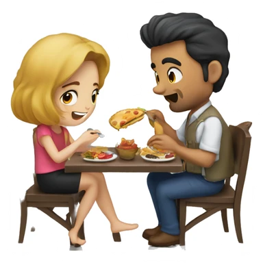 natalia comiendo berengena con hugo2 sticker