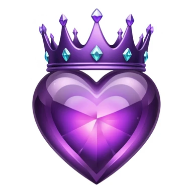 heart with a dark crystal crown sticker