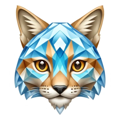 Lynx made of crystals sticker