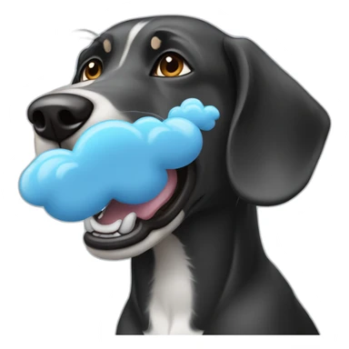 Salesforce cloudy in the mouth of a black grayhound sticker