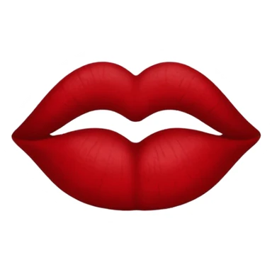 dark red kiss print sticker