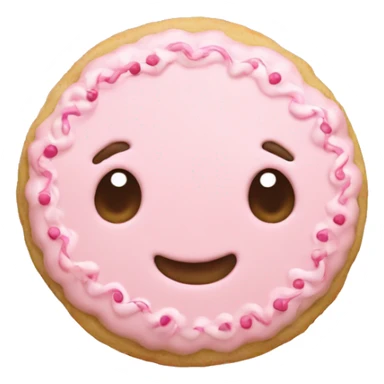 christmas cookie pale pink sticker