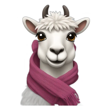 Lama with scarf sticker