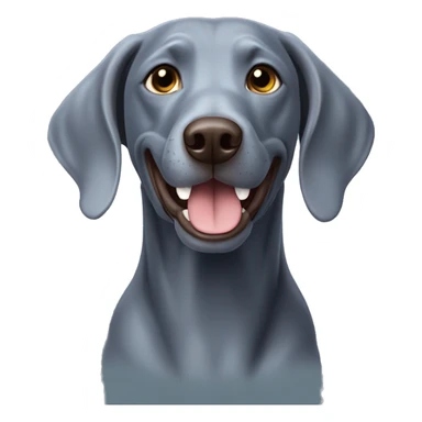 Blue Weimaraner smiling sticker