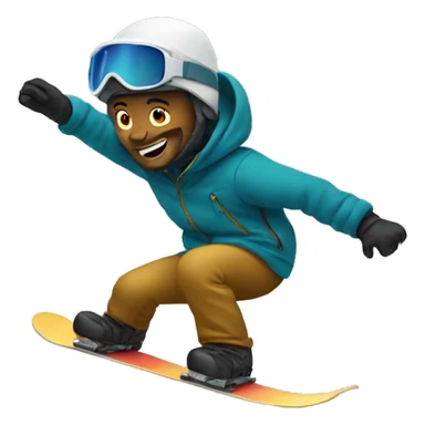 guy snowboarding  sticker