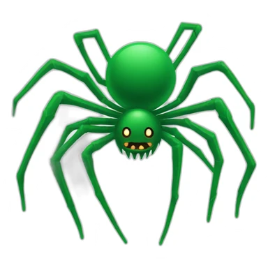 Evil spider with green web sticker
