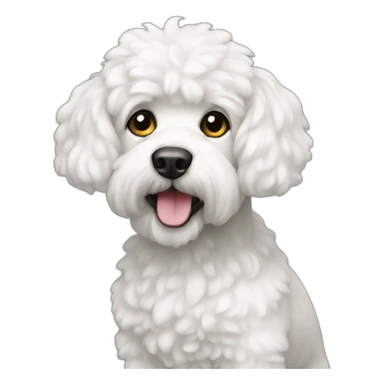 Caniche white sticker