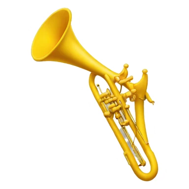 yellow emoji playing trombone  sticker