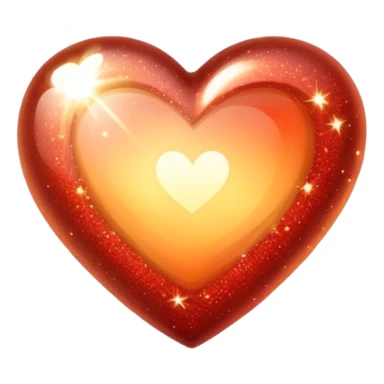 Romantic reddish-golden warm-colored sparkling Valentines aesthetic  sticker