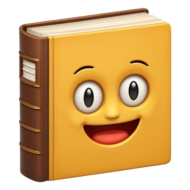 A cute 3D emoji of 1984 book sticker