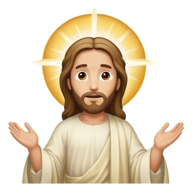 Jesus descending from heaven sticker