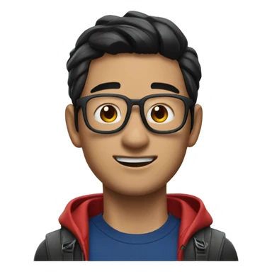 Asian spider-man with AirPods Max sticker