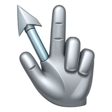  arrow show to finger sticker