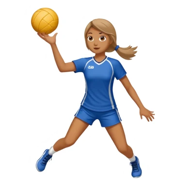 Girl playing handball sticker