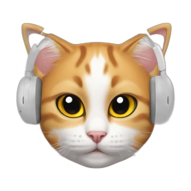cat airpods max on head sticker