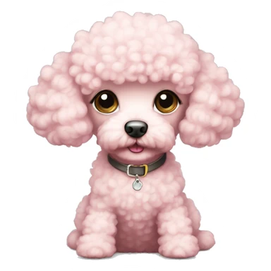 Tiny light pink poodle sticker
