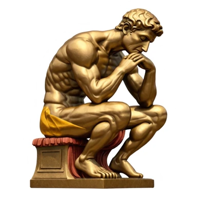 La estatua del pensandor sticker