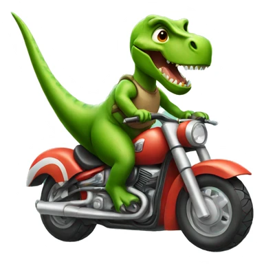 Dinosaur riding motorcycle sticker