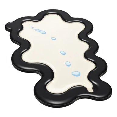 fallen over glass of milk spill on floor sticker
