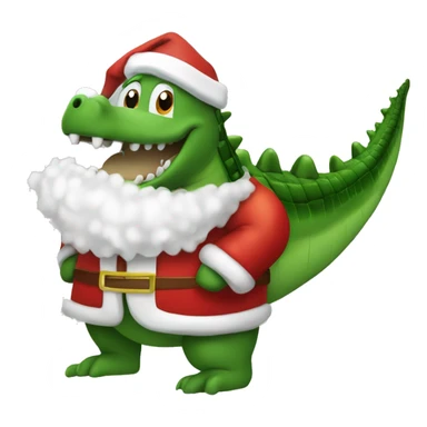 Santa Claus in the form of a crocodile  sticker