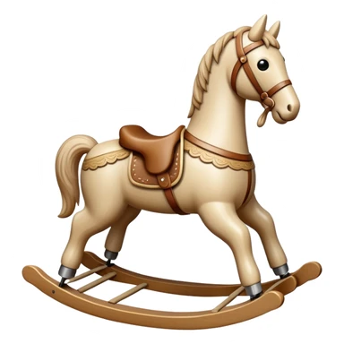 Beige rocking horse toy sticker