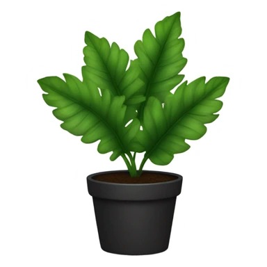 black potted plant sticker